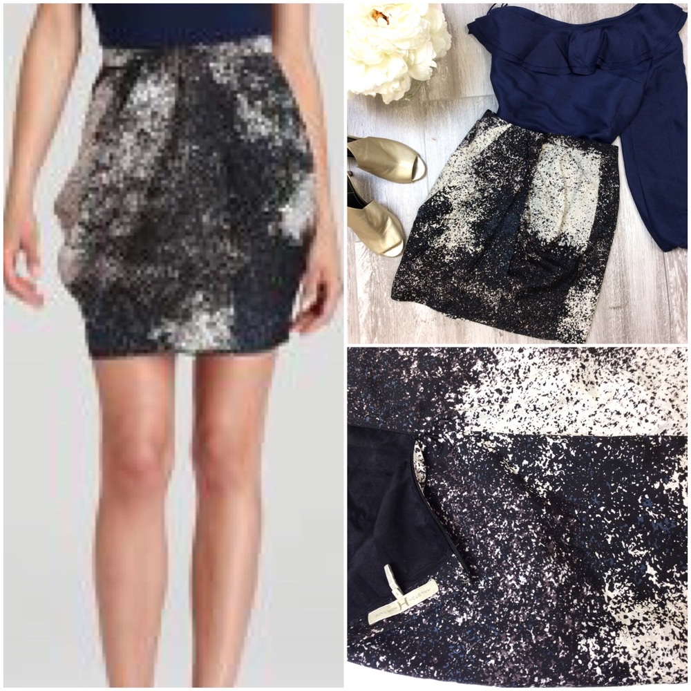 Halston Heritage Draped Faux Wrap Skirt (Size 4)